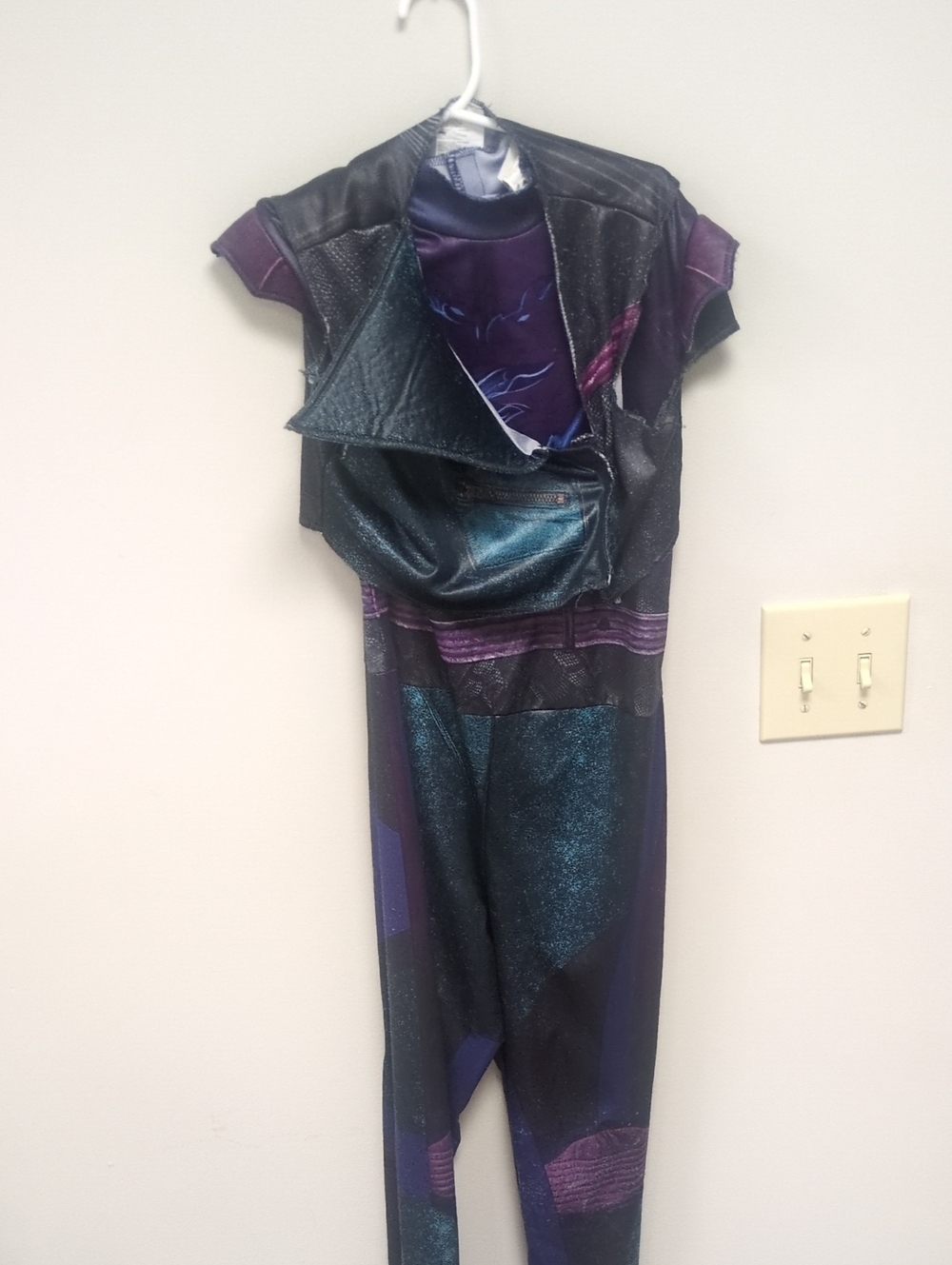 Disney Metallic Purple and Black Jumpsuit Romper